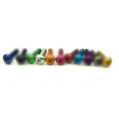 10pc M3x20 Allen Key Button Head Pack Coloured Aluminum 7075