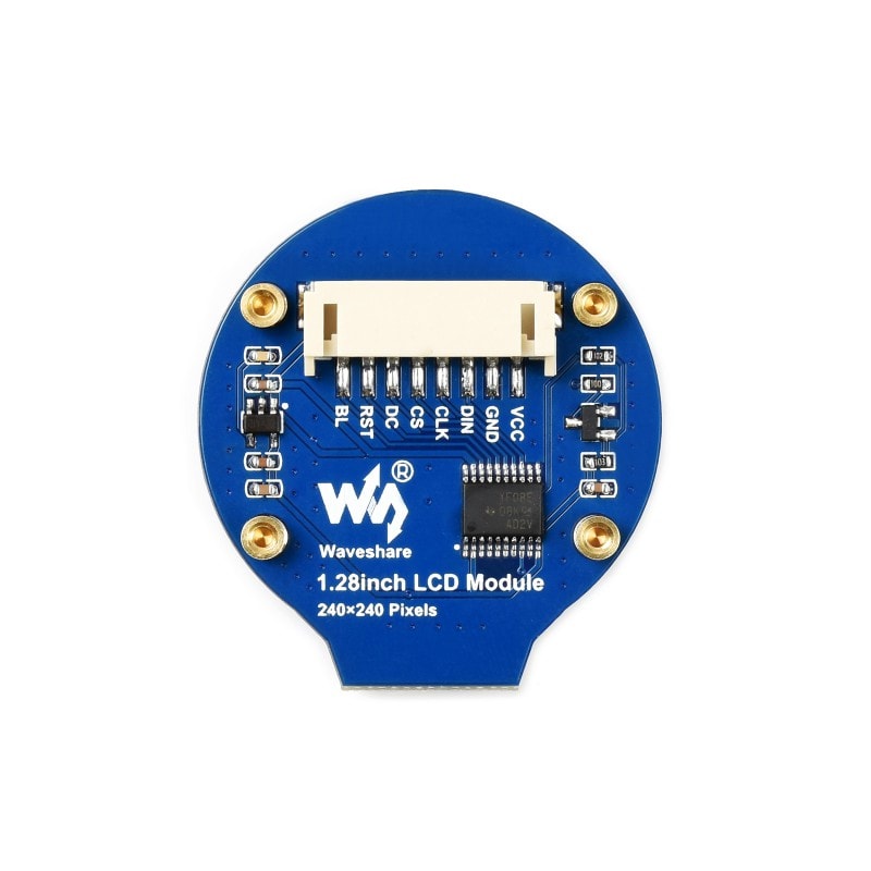 1.28inch Round LCD Display Module 240×240, 65K RGB