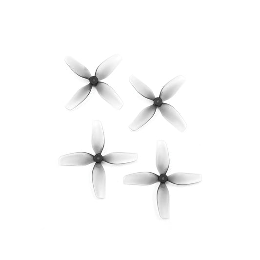 HQProp 45mm Ultralight Quad-Blade Whoop Props (1.8x1.1x4) - Grey 1.5mm Shaft (2CW+2CCW)