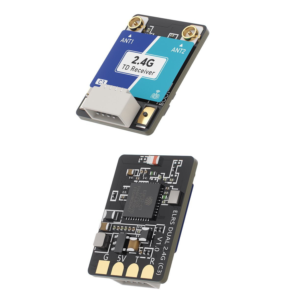 GEPRC ELRS Nano DUAL 2.4G True Diversity Receiver (ESP32-C3 & TCXO)