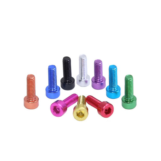 10pc M3x20 7075 Allen Key/Hex Cap Head Bolt Coloured Aluminium Pack (DIN912)