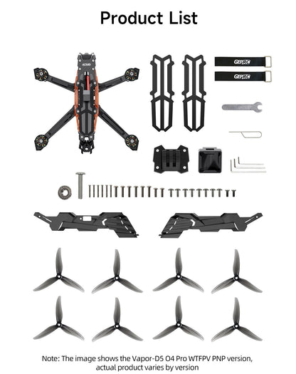 Drone FPV Deadcat GEPRC Vapor-D5 O4 Pro WTFPV 5 pouces - 6S
