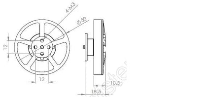 5010 360Kv High Efficiency Brushless Motor