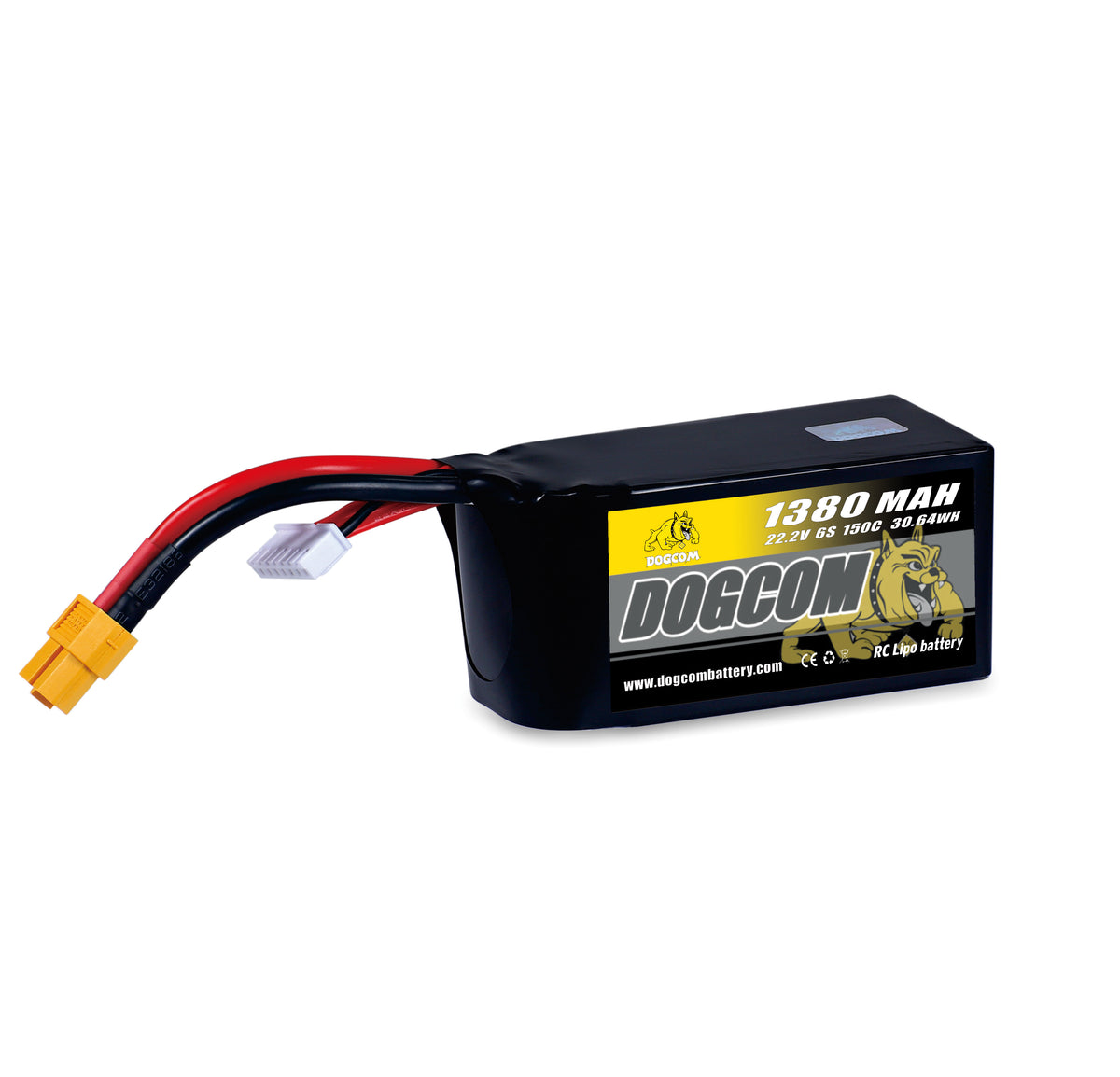 DOGCOM 1380mAh 150C 6S LiPo Battery | XT60