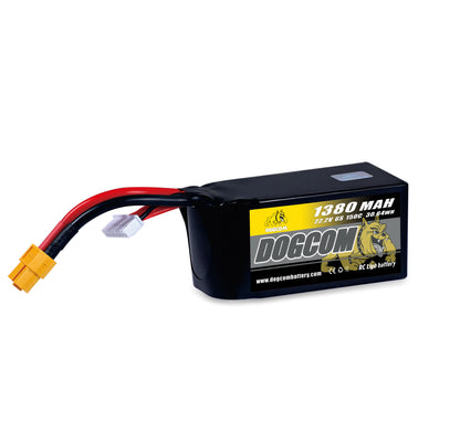 DOGCOM 1380mAh 150C 6S LiPo Battery | XT60