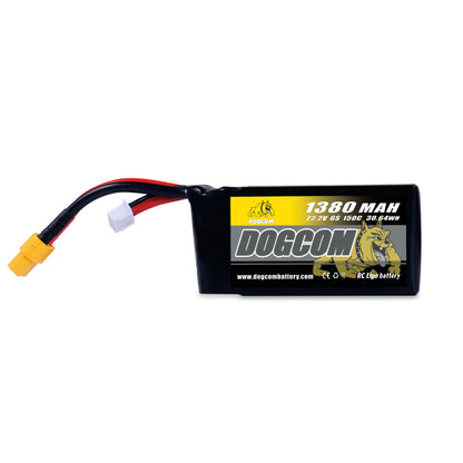 DOGCOM 1380mAh 150C 6S LiPo Battery | XT60