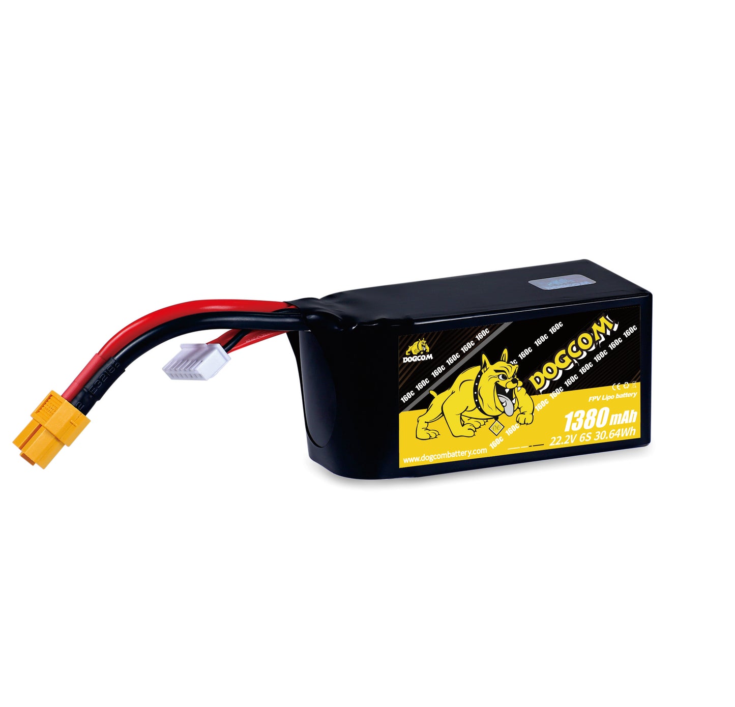 DogCom 1380mAh 22.2V 160C 6S1P Lipo Battery Pack (XT60) MCK V2