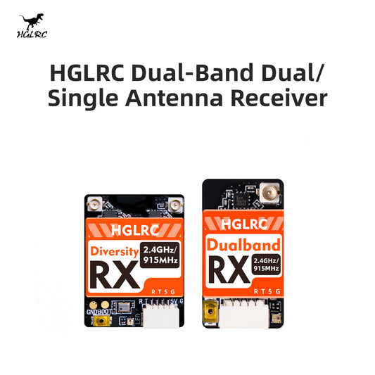 HGLRC ELRS Dual-Band Receiver (915/868MHz & 2.4GHz)