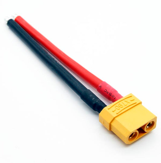 Amass XT90 Female Connector with 10cm 10AWG Silicone Wire Pigtail