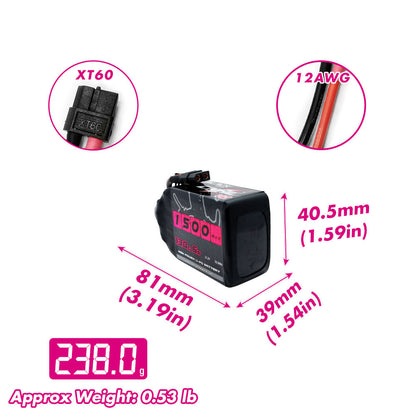CNHL Black Series V2.0 6S 1500mAh 130C LiPo