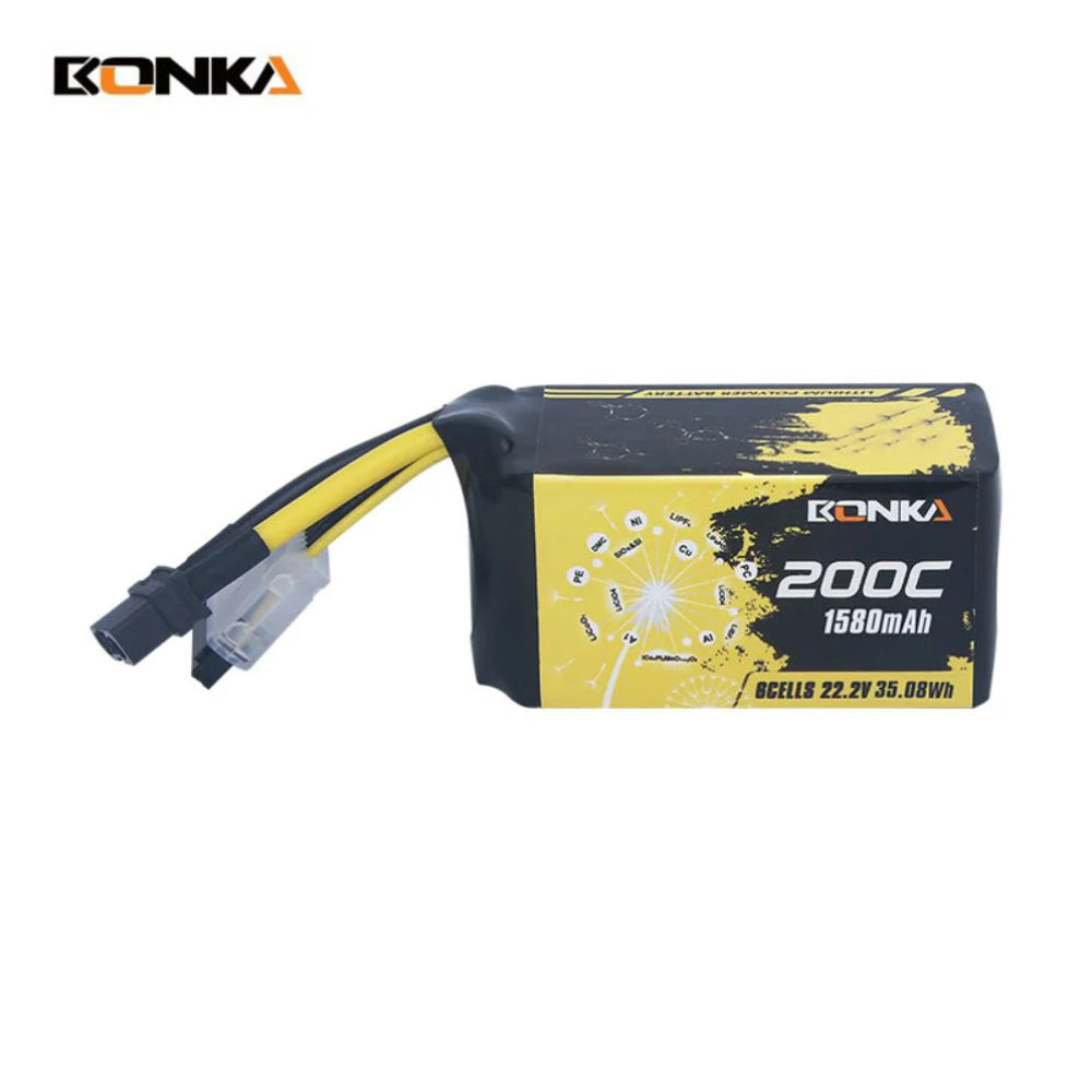 Bonka 1580mAh 200C 6S HEIM Series FPV Racing LiPo Battery (XT60)