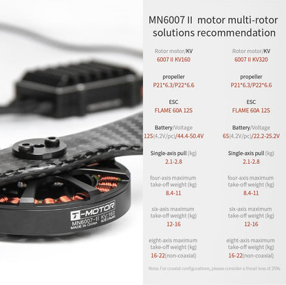 T-Motor Antigravity MN6007II VTOL UAV Motor KV160