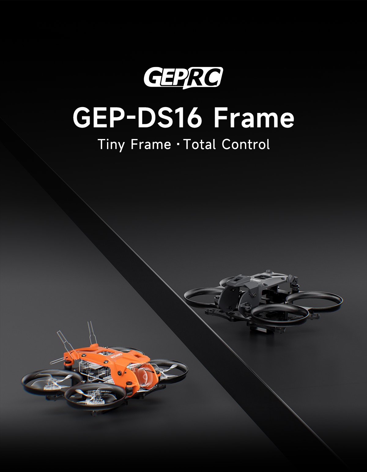 GEPRC GEP-DS16 (Darkstar 16) 1.6-inch CineWhoop Frame for DJI O4 Air Unit