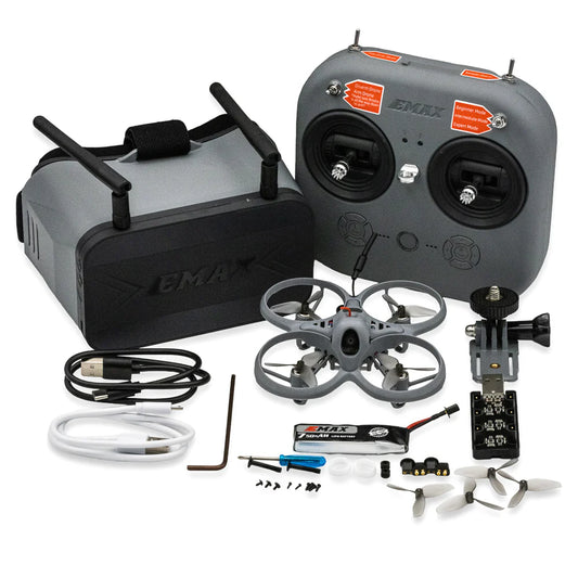 EMAX Tinyhawk Lite FPV Drone RTF Kit w/ T2 Goggles + E8 Transmitter