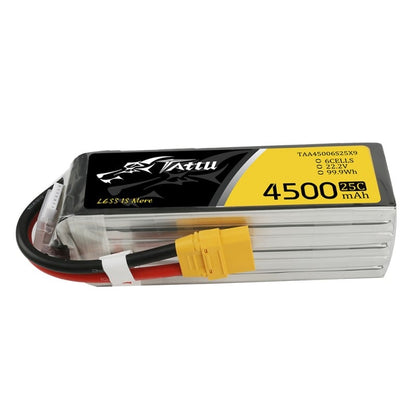 Tattu 4500mAh 22.2V 25C 6S1P Lipo Battery Pack with XT90