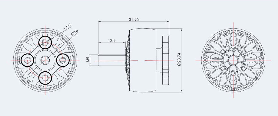 T-Motor IT'S 2208 Motor - 1750KV