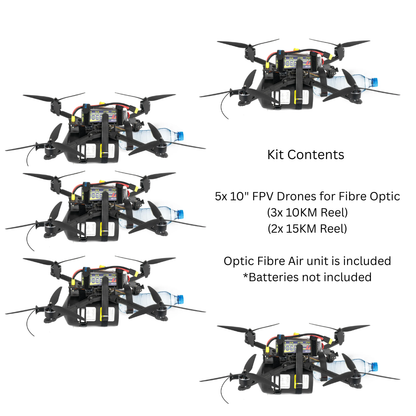 10" Fibre Optic FPV Drone Training Starter Kit (5x drones)