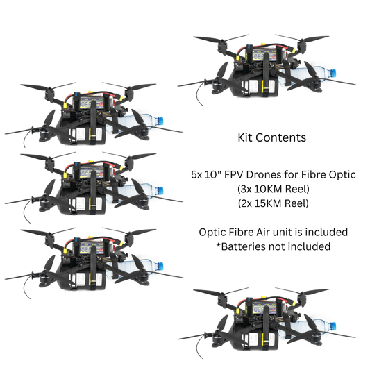 10" Fibre Optic FPV Drone Training Starter Kit (5x drones)