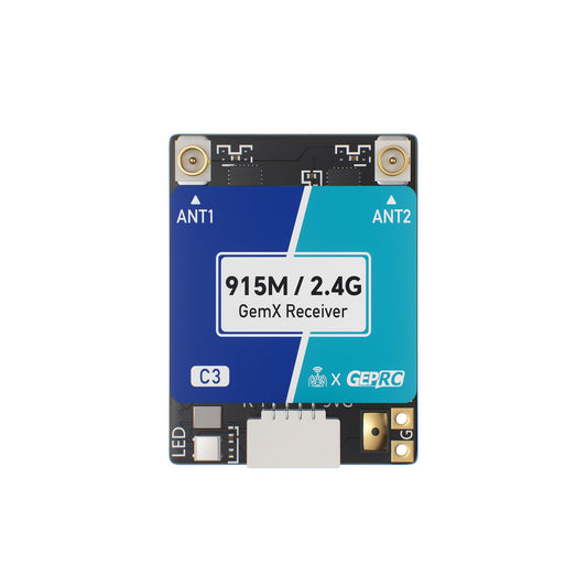 GEPRC C3 Gemini Xrossband ELRS Receiver (Dual-Band 915MHz/2.4GHz)