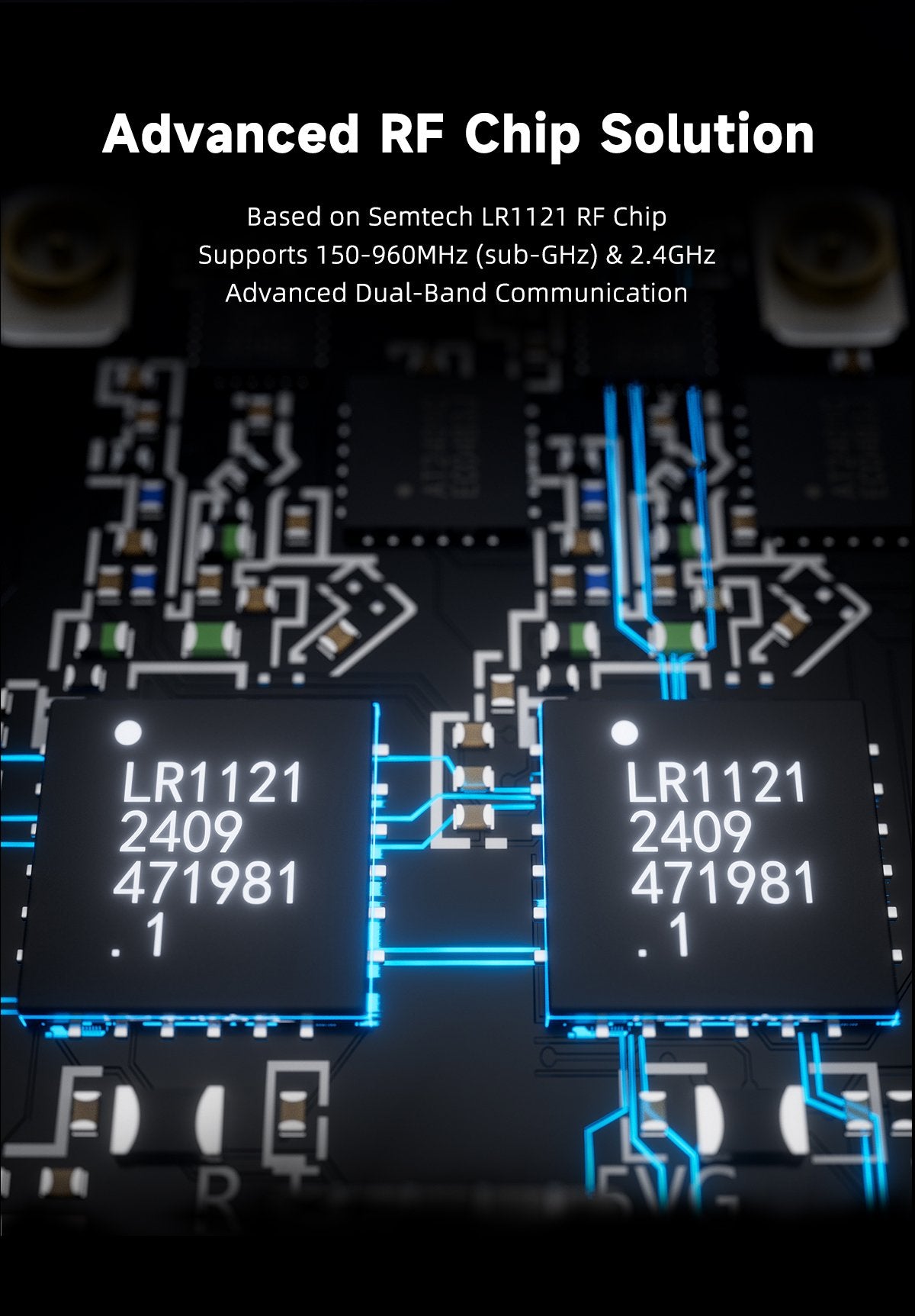GEPRC C3 Gemini Xrossband ELRS Receiver (Dual-Band 915MHz/2.4GHz)