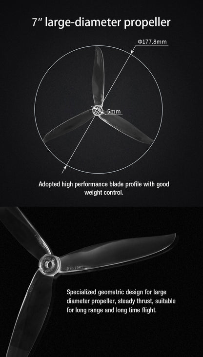 DAL T7056C Pro Cyclone Propellers - Crystal Clear