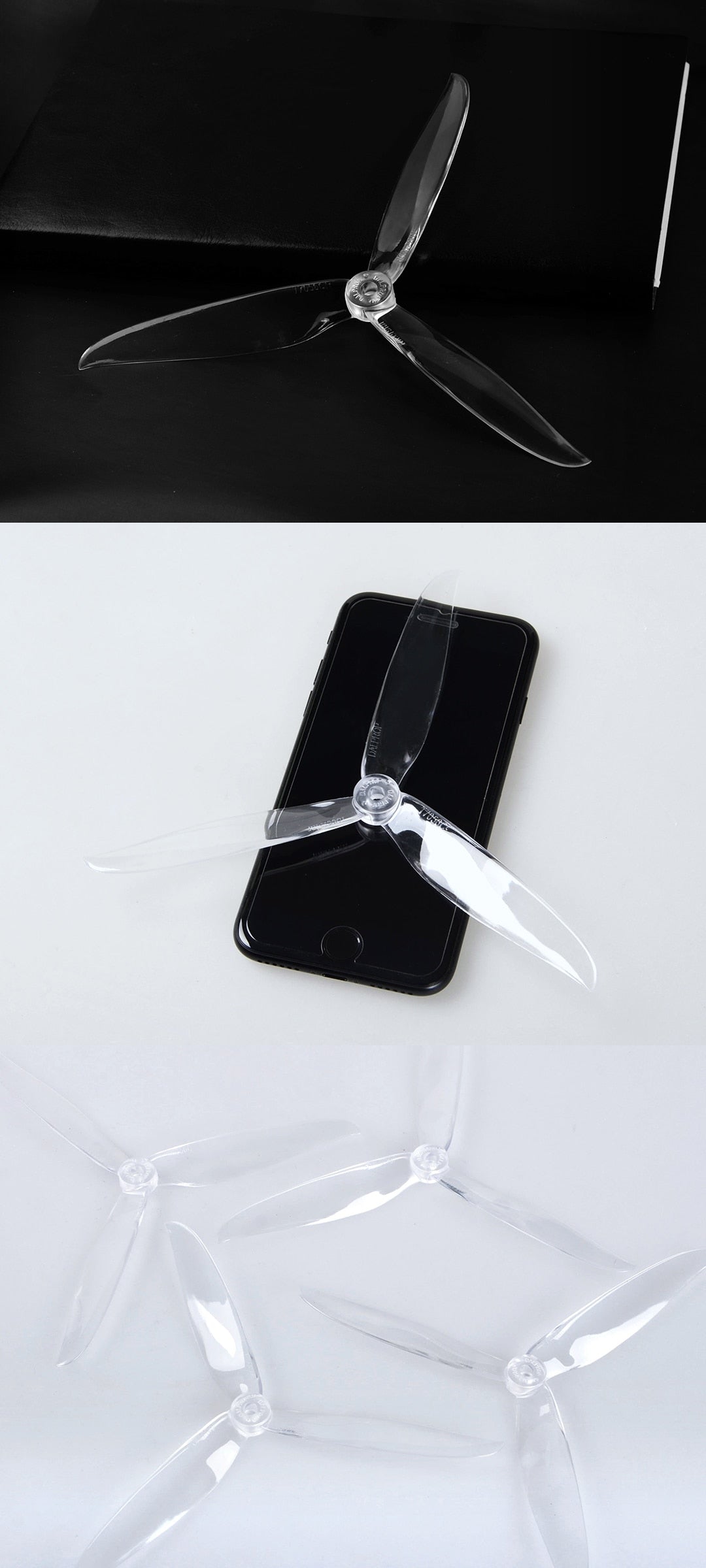 DAL T7056C Pro Cyclone Propellers - Crystal Clear
