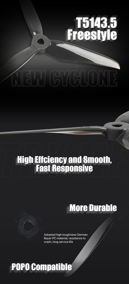 DALProp New Cyclone T 5143.5 Freestyle Propeller (2CW, 2CCW)