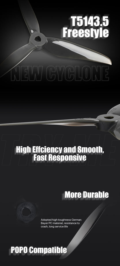 DALProp New Cyclone T 5143.5 Freestyle Propeller (2CW, 2CCW)