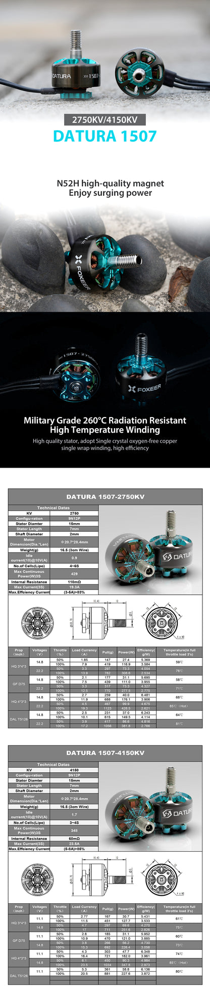 Foxeer Datura 1507 Brushless FPV Motor