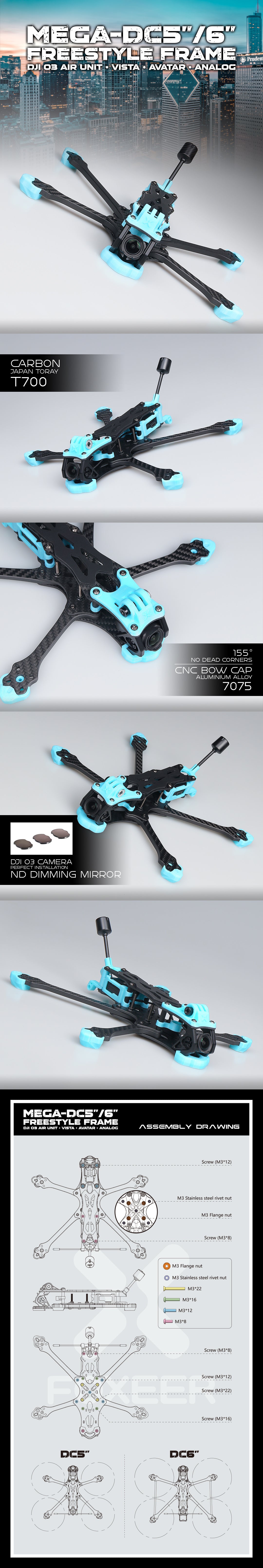 Foxeer Mega 5" DC HD Freestyle Frame