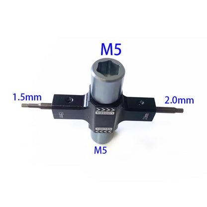 M5 One-Way Bearing Prop Wrench & 1.5mm/2.0mm Hex Multi-Tool