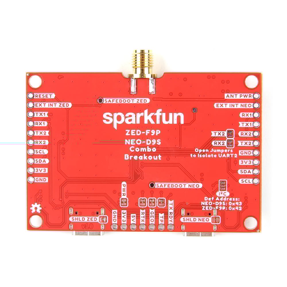 SparkFun GNSS Combo Breakout - ZED-F9P, NEO-D9S (Qwiic) [SL2]