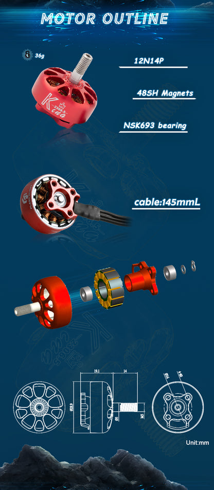 Flash K2306.5 Brushless Motor (1900kV, 2300kV, 2550kV)