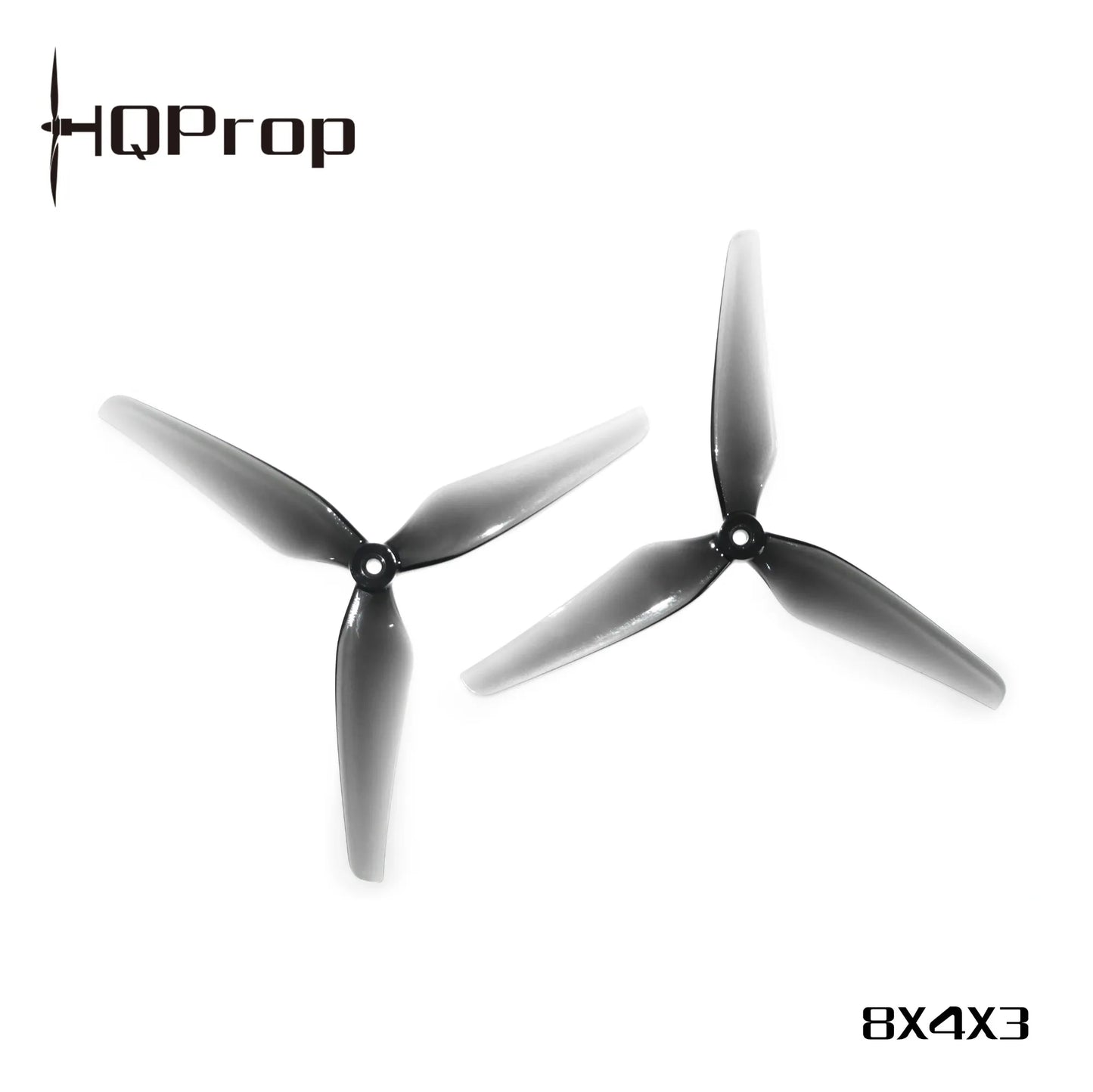HQProp 8x4x3 Grey Propellers (1CW + 1CCW) – Poly Carbonate