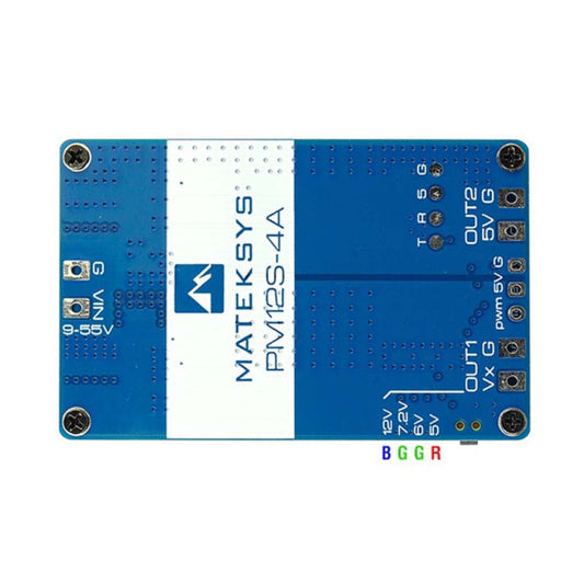Matek Power Module PM12S-4A 9-55V Dual Step-Down Voltage Regulators with TVS Protection