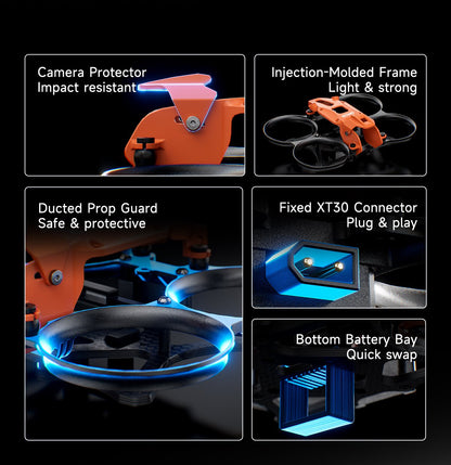 GEPRC GEP-DS16 (Darkstar 16) 1.6-inch CineWhoop Frame for DJI O4 Air Unit