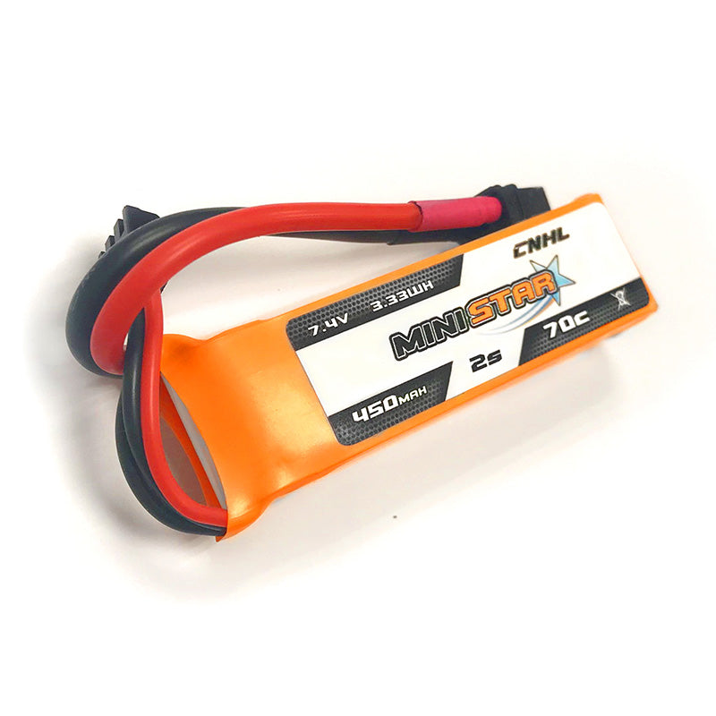 CNHL MiniStar 450mAh 7.4V 2S 70C Lipo Battery with XT30U