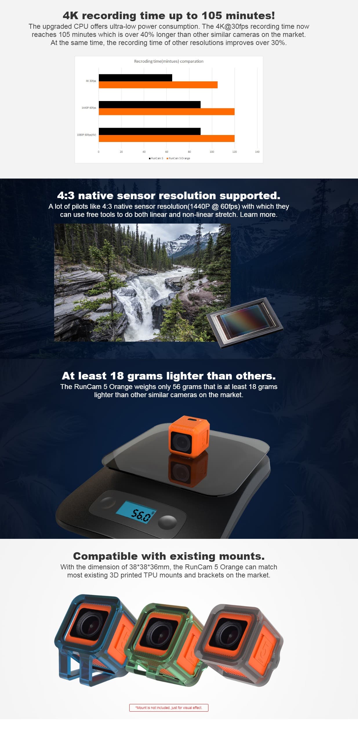 Runcam 5 Orange 4K Box Action Camera