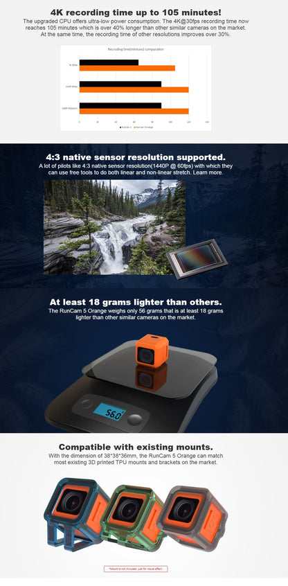Runcam 5 Orange 4K Box Action Camera