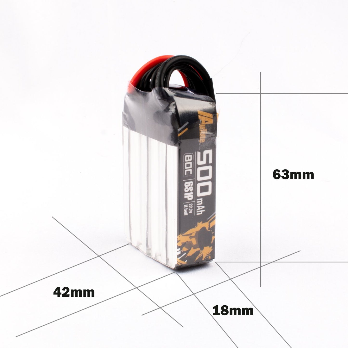 AuLine 500mAh 6S 22.2V 80C XT30 Lipo Battery (2 Pack)