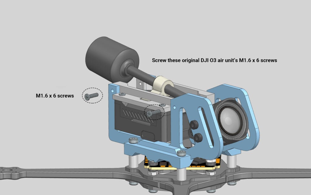 TuneRC DJI O3 Air Unit Mount (PETG+Screw Bag)