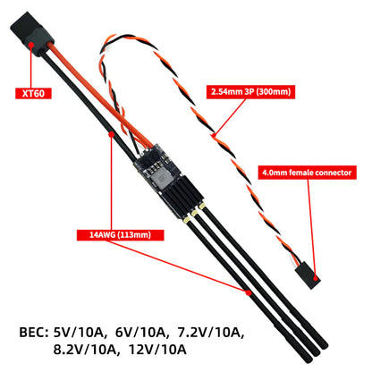 Sequre SQESC 28120 AM32/BLHeli_32 Brushless 120A ESC 2 8S BEC 4A
