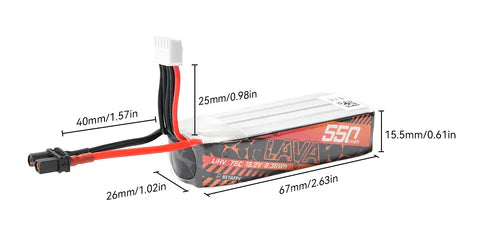 LAVA 4S 550mAh 75C Battery (2PCS)