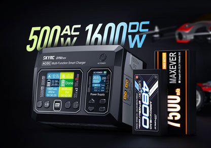 SkyRC D750 MIX Dual Channel 1600W Smart AC/DC Charger & DC Power Supply (1-8S)