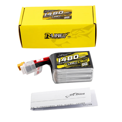 Tattu R-Line V6 1480mAh 6S 160C LiPo Battery