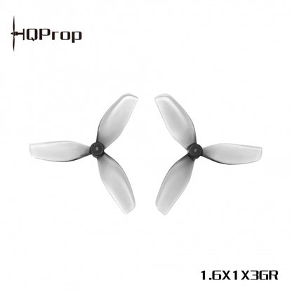 HQProp 40mm Ultraleichte Tri-Blade Whoop Propeller (1.6x1x3) Grau (1.5mm Welle)