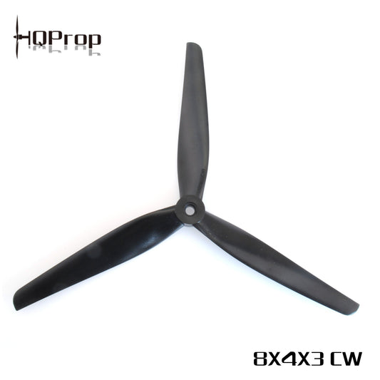 HQ MacroQuad Prop 8X4X3R (CW) Black-CARBON REINFORCED Nylon