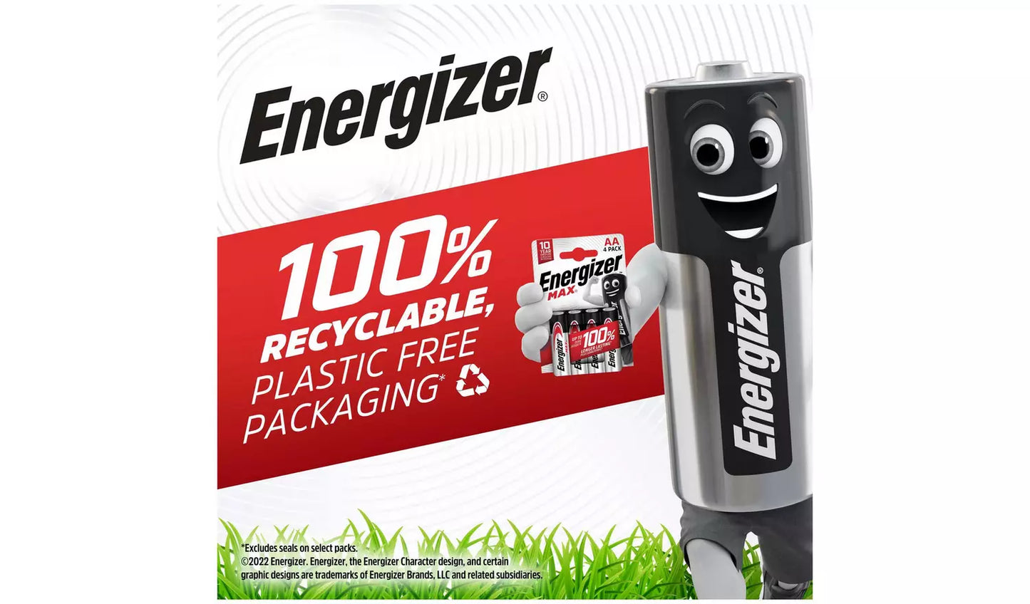 Energizer Max AAA LR6 Alkaline Power Batteries 10 Pack