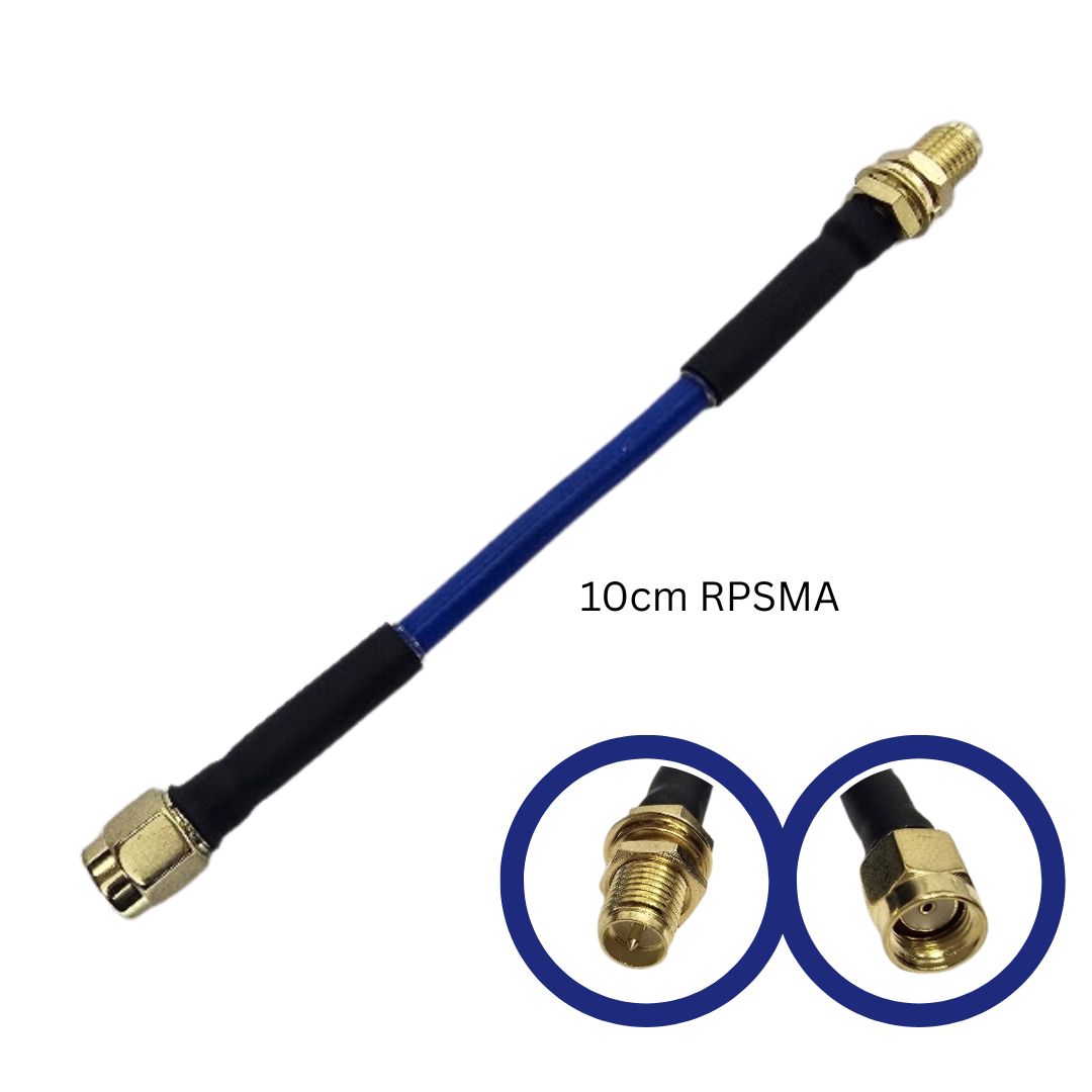 Rallonge coaxiale semi-rigide RPSMA-K vers RPSMA-J (câble faible perte RG402)
