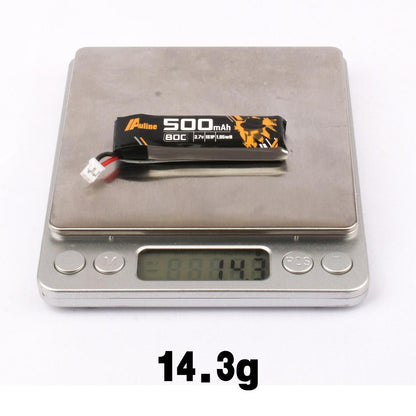 AuLine 500mAh 1S 3.8V HV 80C PH2.0 Lipo Battery (Pack of 4)